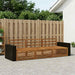 Utendørs sofa-sett 3 pcs Naturlig Solid akasietre