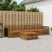 Utendørs sofa-sett 5 pcs Naturlig Solid akasietre