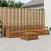 Utendørs sofa-sett 5 pcs Naturlig Solid akasietre