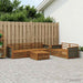 Utendørs sofa-sett 6 pcs Naturlig Solid akasietre