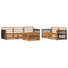 Utendørs sofa-sett 6 pcs Naturlig Solid akasietre