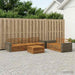 Utendørs sofa-sett 6 stk. Naturlig Solid akasietre