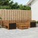 Utendørs sofa-sett 7 pcs Naturlig Solid akasietre