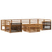 Utendørs sofa-sett 7 pcs Naturlig Solid akasietre