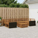 Utendørs sofa-sett 7 pcs Naturlig Solid akasietre