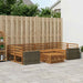 Utendørs sofa-sett 7 pcs Naturlig Solid akasietre