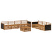 Utendørs sofa-sett 8 pcs Naturlig 79 x 79 x 37 cm
