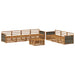 Utendørs sofa-sett 8 pcs Naturlig Solid akasietre