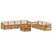 Utendørs sofa-sett 8 pcs Naturlig Solid akasietre