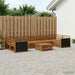 Utendørs sofa-sett 8 stk. Naturlig Solid akasietre