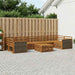 Utendørs sofa-sett 8 pcs Naturlig Solid akasietre
