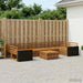 Utendørs sofa-sett 8 stk. Naturlig Solid akasietre