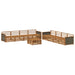 Utendørs sofa-sett 9 pcs Naturlig Solid akasietre