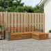 Utendørs sofa-sett 4 pcs Naturlig Solid akasietre