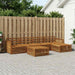 Utendørs sofa-sett 6 pcs Naturlig Solid akasietre