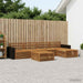Utendørs sofa-sett 6 pcs Naturlig 79 x 79 x 37 cm