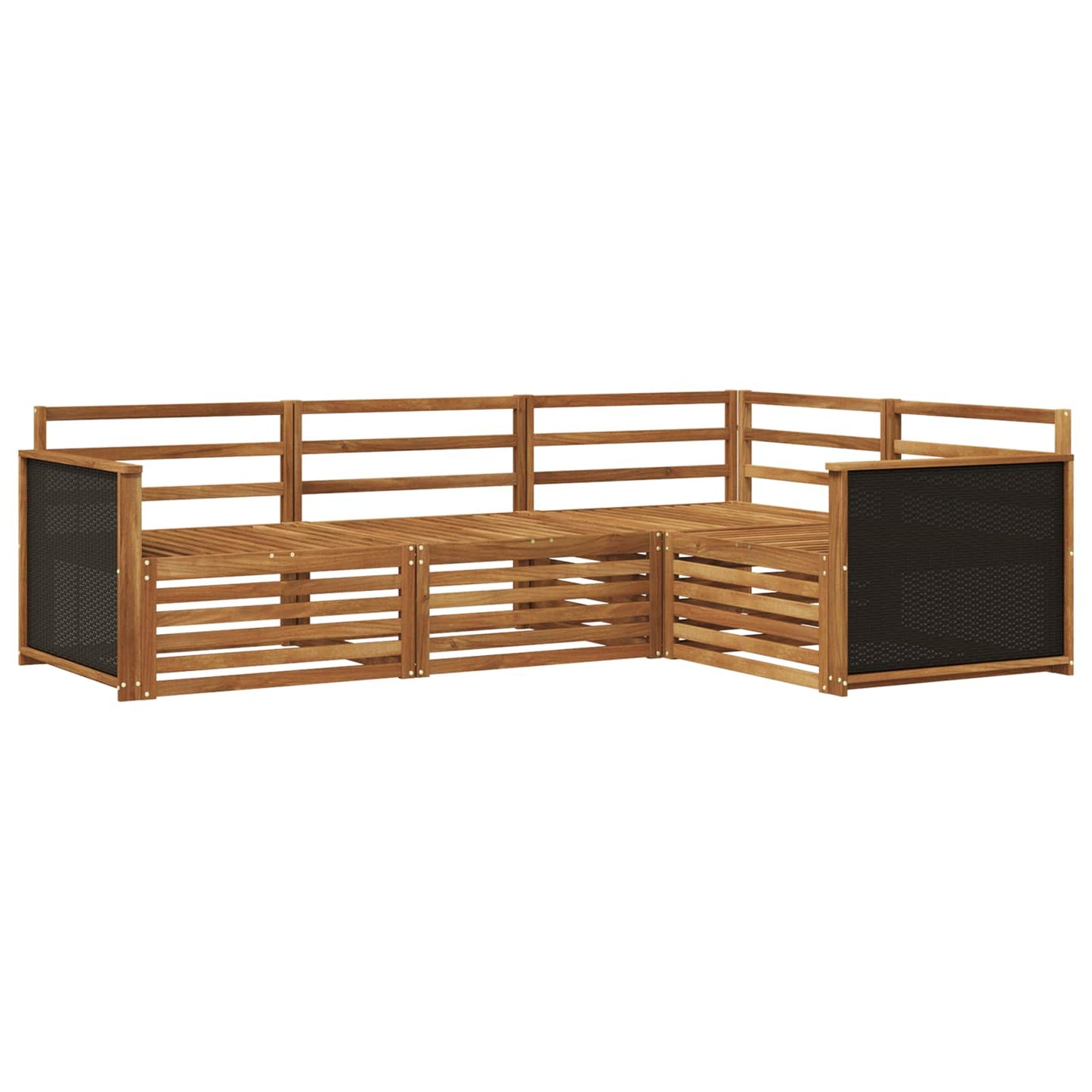 Utendørs sofa-sett 4 pcs Naturlig 247,5 x 168,5 x 73 cm