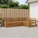 Utendørs sofa-sett 4 pcs Naturlig Solid akasietre