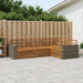 Utendørs sofa-sett 4 pcs Naturlig 255,5 x 176,5 x 73 cm