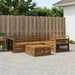 Utendørs sofa-sett 5 pcs Naturlig Solid akasietre