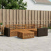 Utendørs sofa-sett 5 pcs Naturlig 79 x 79 x 37 cm