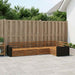 Utendørs sofa-sett 5 pcs Naturlig 331 x 172,5 x 73 cm