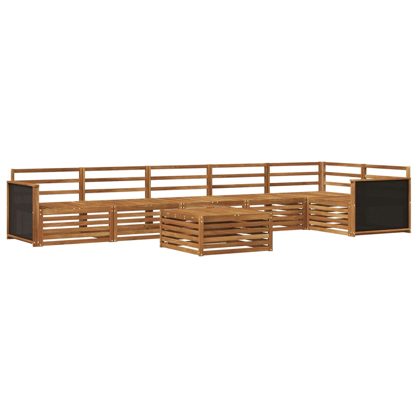 Utendørs sofa-sett 7 pcs Naturlig 79 x 79 x 37 cm