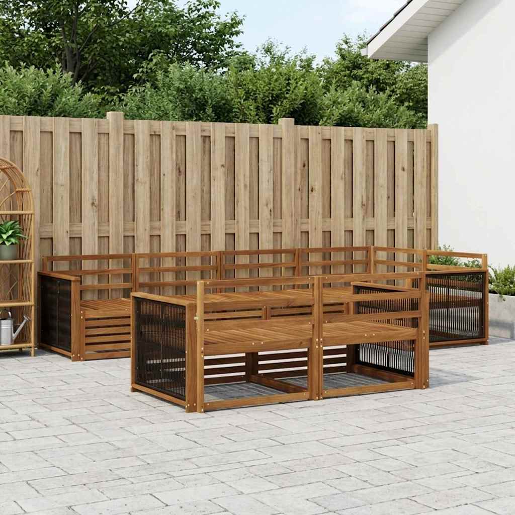 Utendørs sofa-sett 7 pcs Naturlig