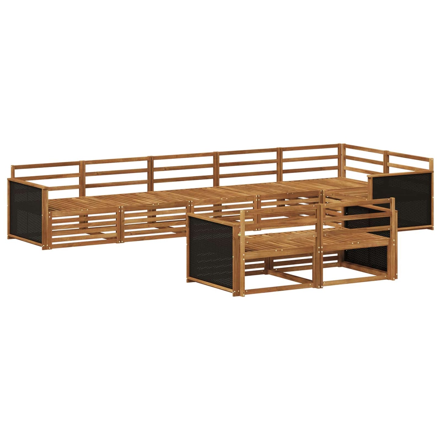 Utendørs sofa-sett 8 pcs Naturlig