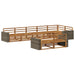 Utendørs sofa-sett 8 pcs Naturlig
