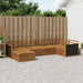 Utendørs sofa-sett 6 pcs Naturlig
