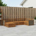 Utendørs sofa-sett 6 pcs Naturlig