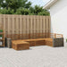 Utendørs sofa-sett 6 pcs Naturlig