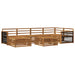 Utendørs sofa-sett 7 pcs Naturlig
