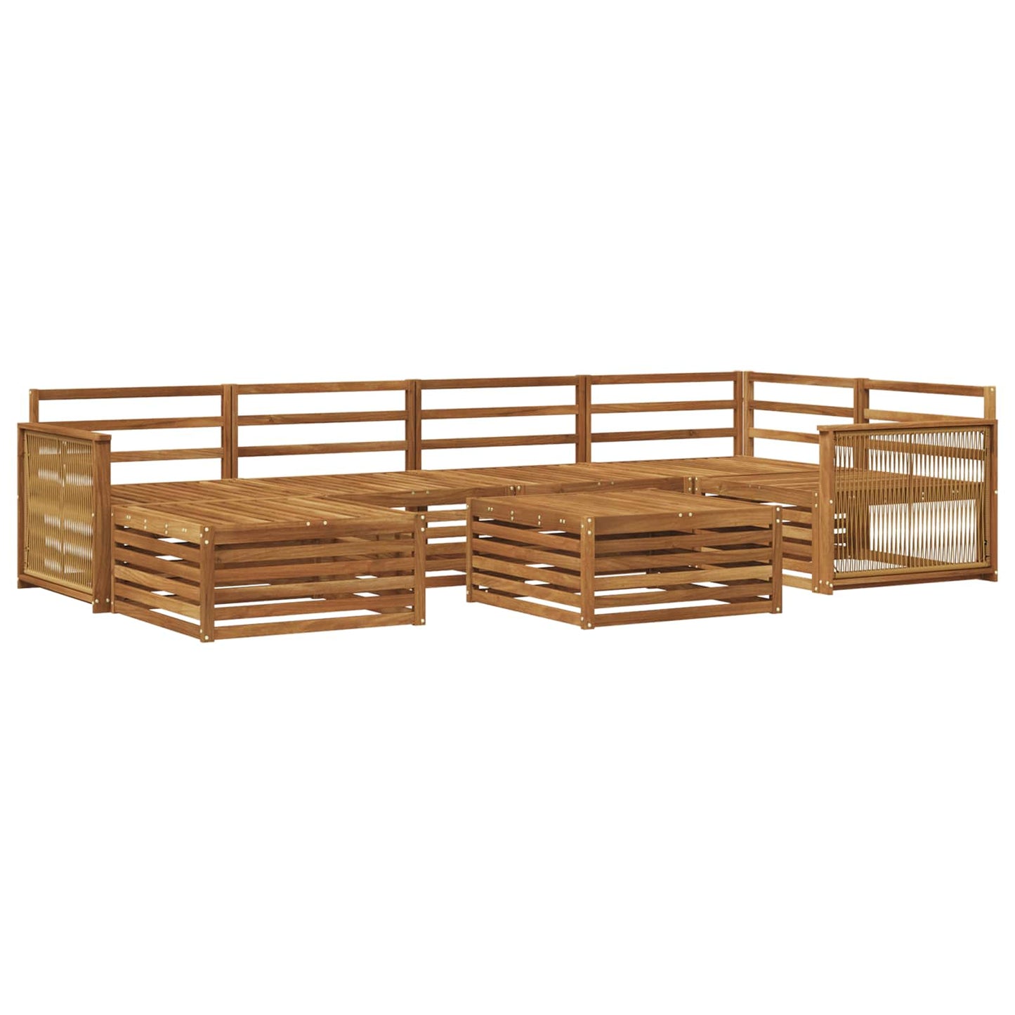 Utendørs sofa-sett 7 pcs Naturlig