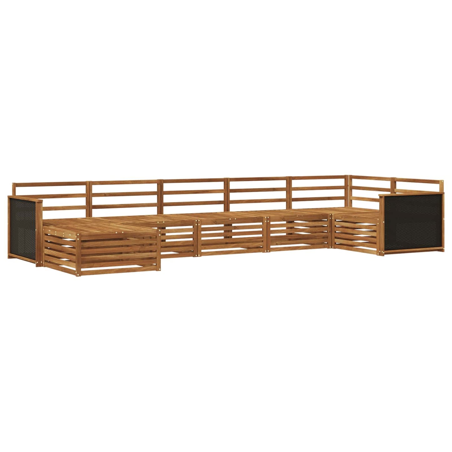 Utendørs sofa-sett 7 pcs Naturlig