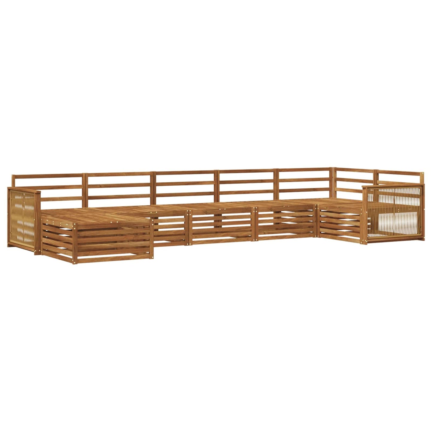 Utendørs sofa-sett 7 pcs Naturlig