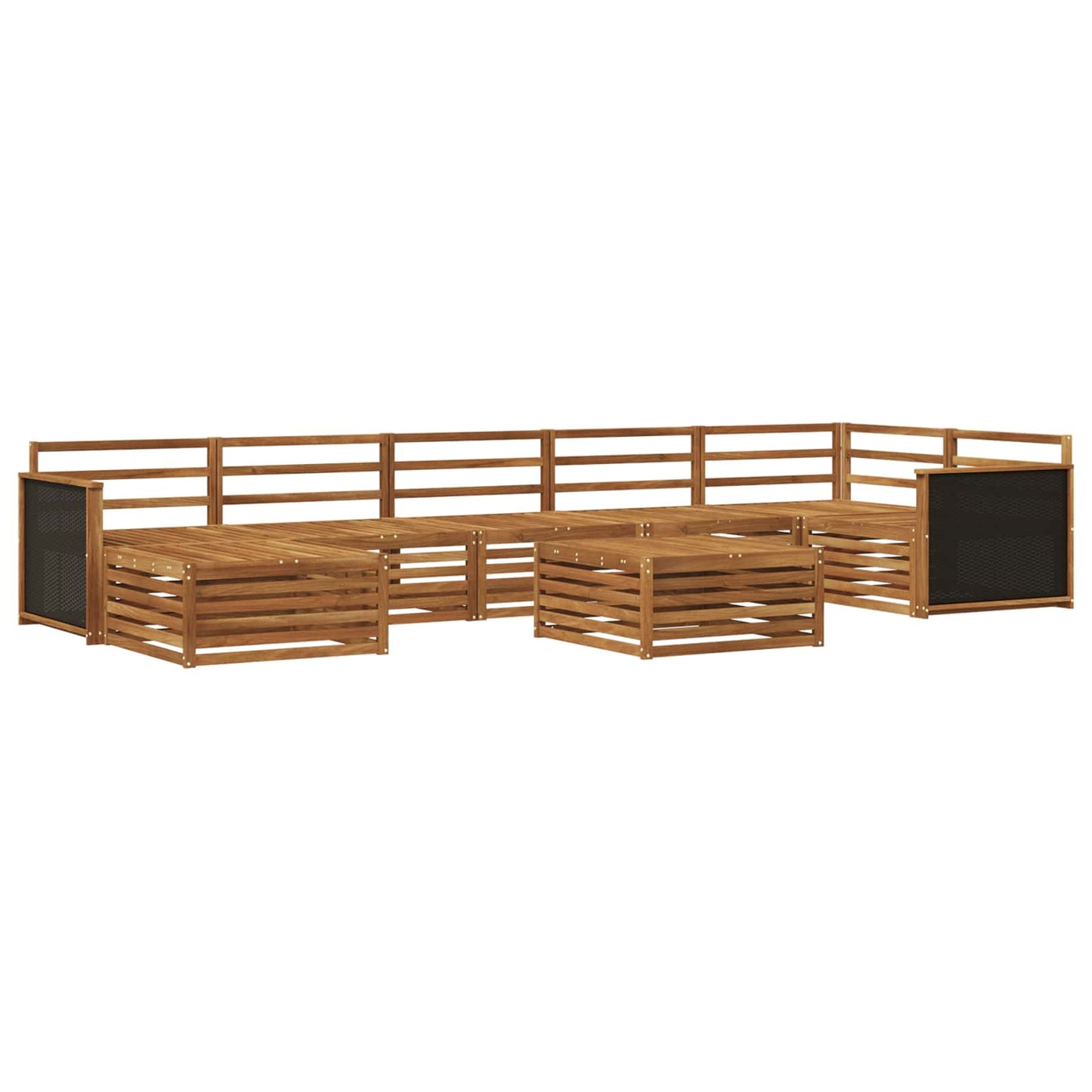 Utendørs sofa-sett 8 pcs Naturlig