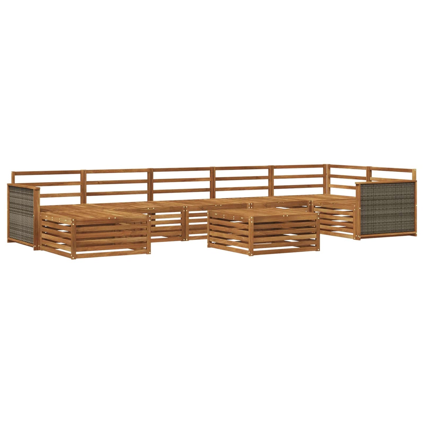 Utendørs sofa-sett 8 pcs Naturlig