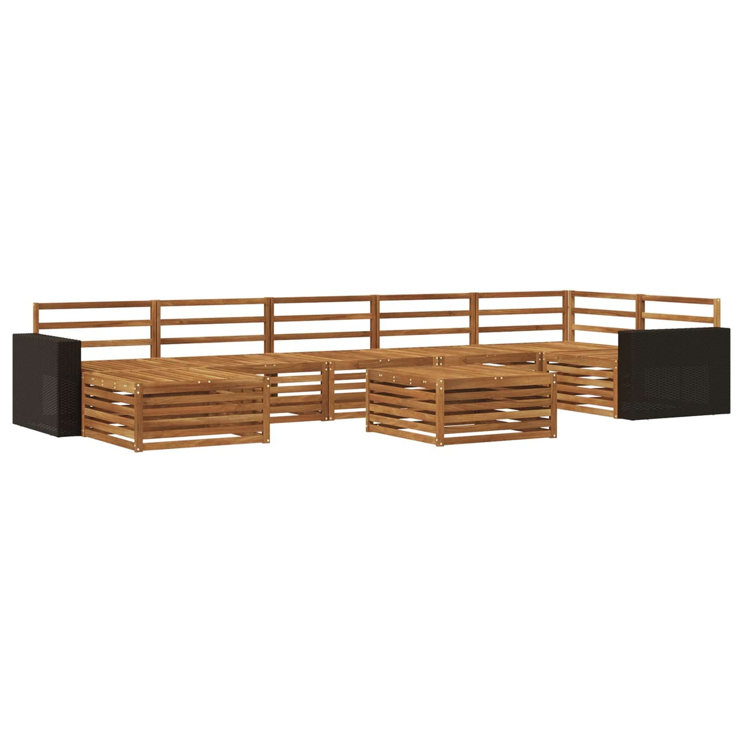 Utendørs sofa-sett 8 pcs Naturlig