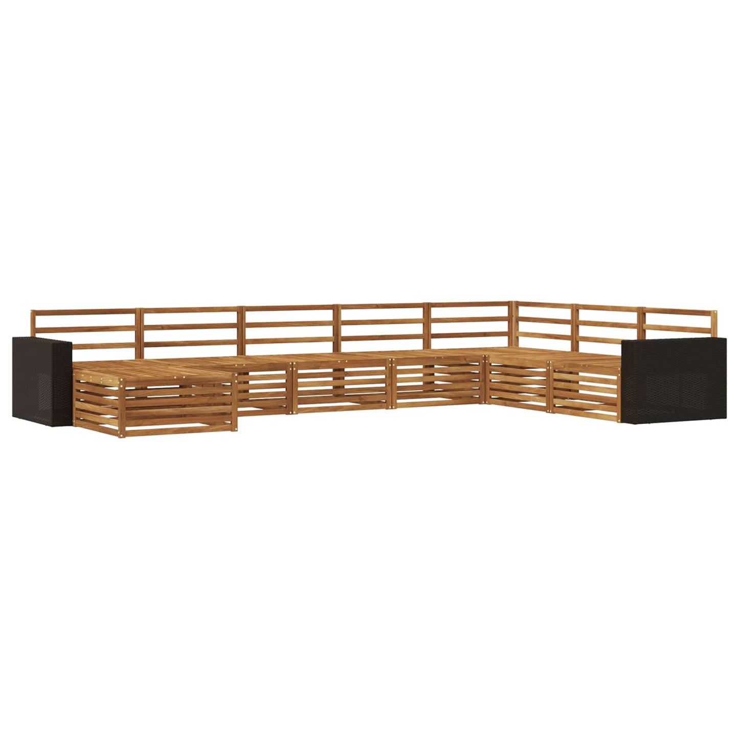 Utendørs sofa-sett 8 pcs Naturlig