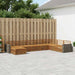 Utendørs sofa-sett 8 pcs Naturlig