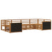 Utendørs sofa-sett 6 pcs Naturlig