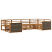 Utendørs sofa-sett 6 pcs Naturlig