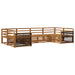 Utendørs sofa-sett 6 pcs Naturlig