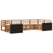 Utendørs sofa-sett 6 pcs Naturlig