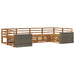 Utendørs sofa-sett 6 pcs Naturlig