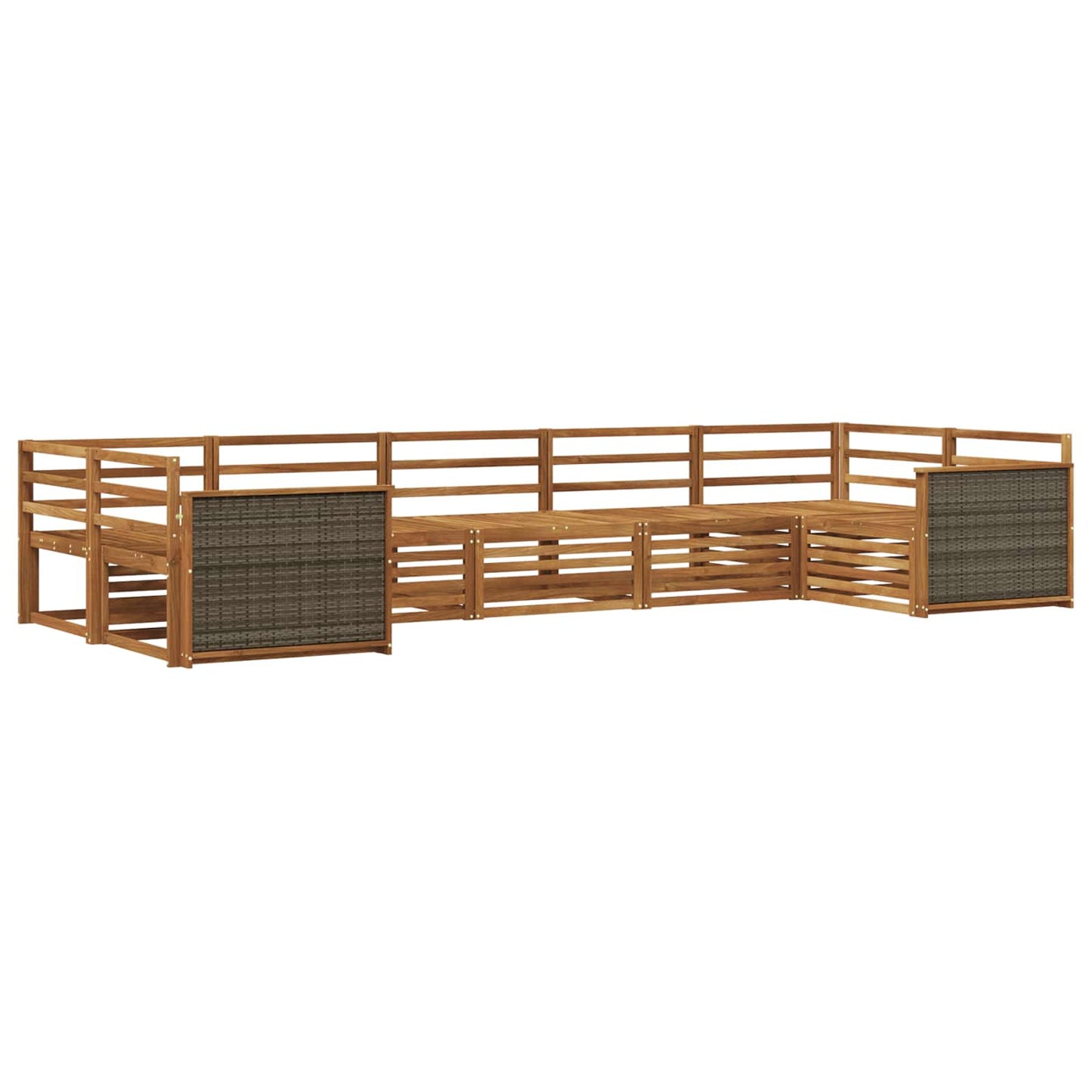 Utendørs sofa-sett 7 pcs Naturlig