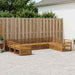 Utendørs sofa-sett 9 pcs Naturlig Solid akasietre