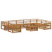 Utendørs sofa-sett 10 pcs Naturlig Solid akasietre